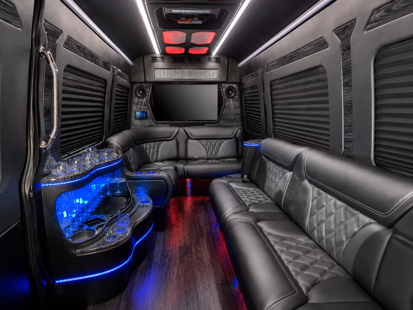 chicopee 30 passenger party bus interior