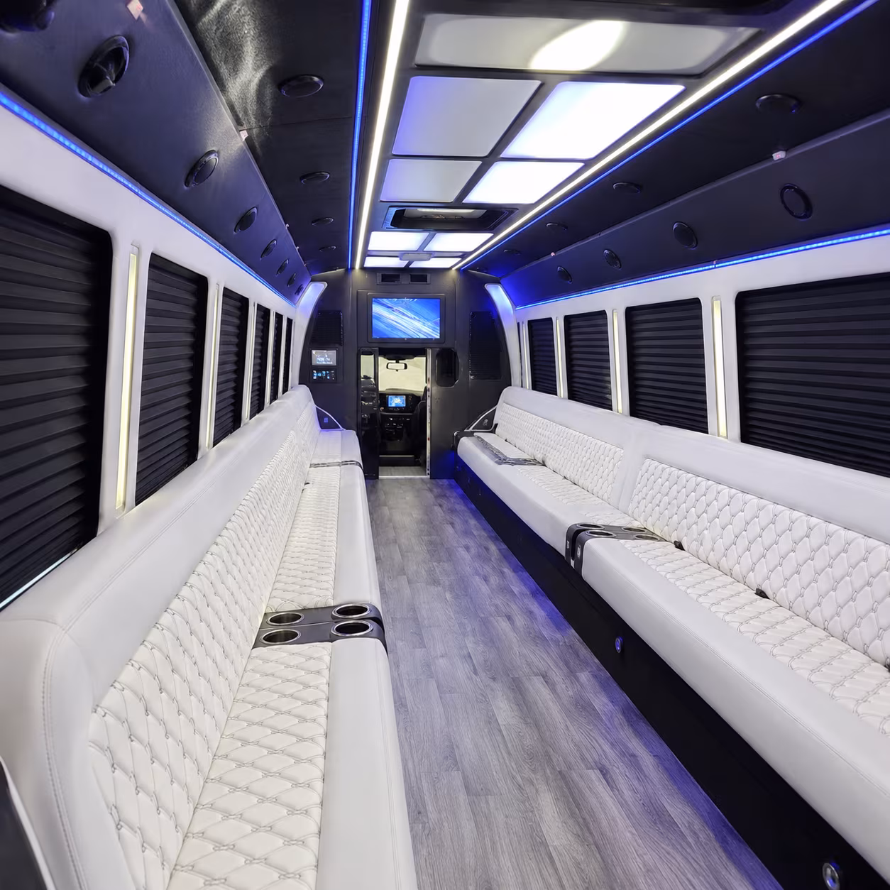 chicopee party bus rental interior