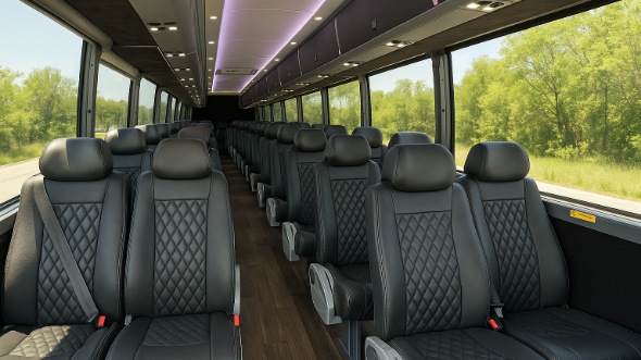 Interior of Charter Bus Company Chicopee's 20 Passenger Mini bus in Chicopee