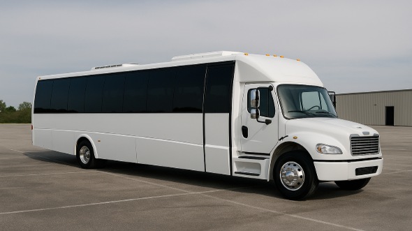 Exterior of Charter Bus Company Chicopee's 25 Passenger Mini bus in Chicopee