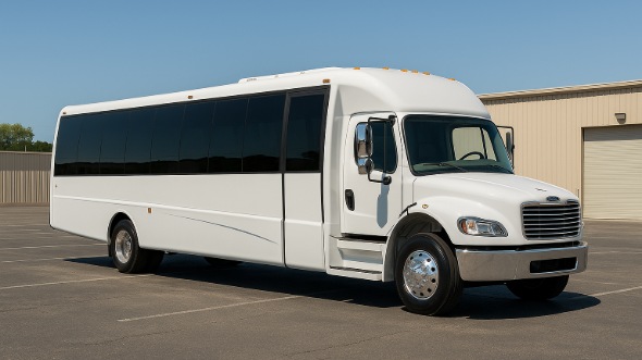 Exterior of Charter Bus Company Chicopee's 30 Passenger Minibus in Chicopee