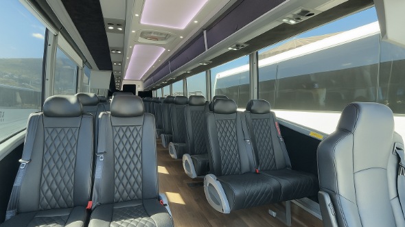 Interior of Charter Bus Company Chicopee's 30 Passenger Minibus in Chicopee