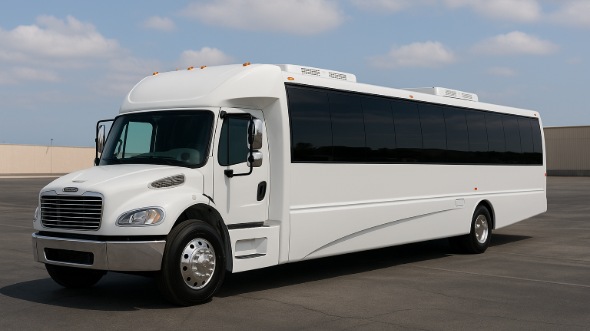 Exterior of Charter Bus Company Chicopee's 35 Passenger Minibus in Chicopee