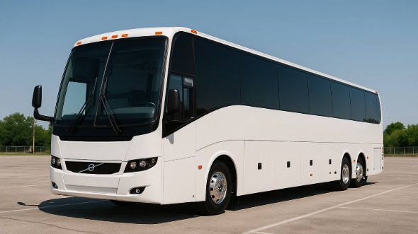 Exterior of Charter Bus Company Chicopee's 56 Passenger Charter Bus in Chicopee