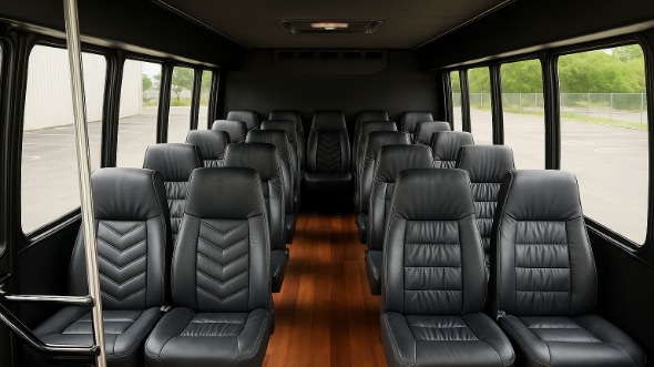 chicopee 28 passenger minibus inside