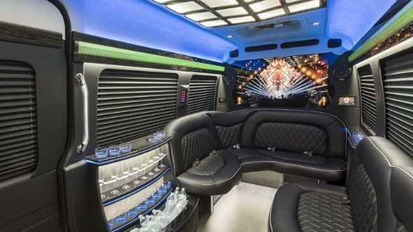 chicopee sprinter limo rental interior