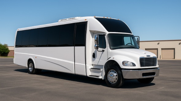 Exterior of Charter Bus Company Chicopee's Party Bus in Chicopee