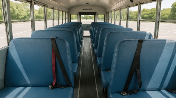 Interior of Charter Bus Company Chicopee's School Bus in Chicopee