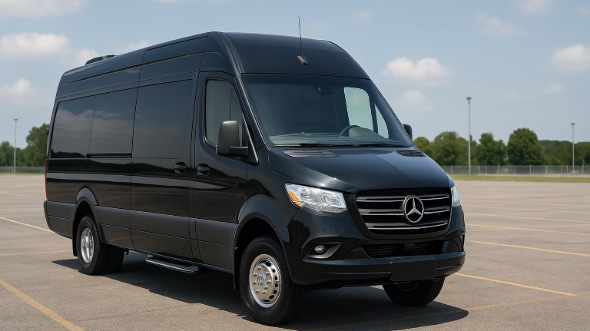 Exterior of Charter Bus Company Chicopee's Sprinter Limo in Chicopee